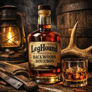 LegHound Original Backwoods Bourbon bottle